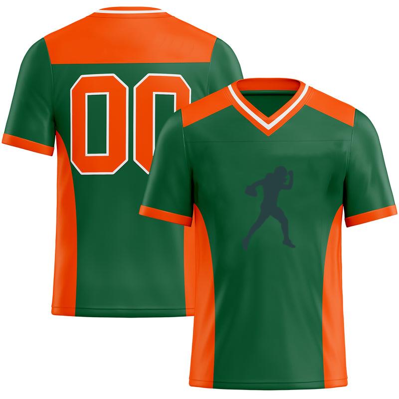 American Football Player Throwing Ball Silhouette Classic Football Jersey