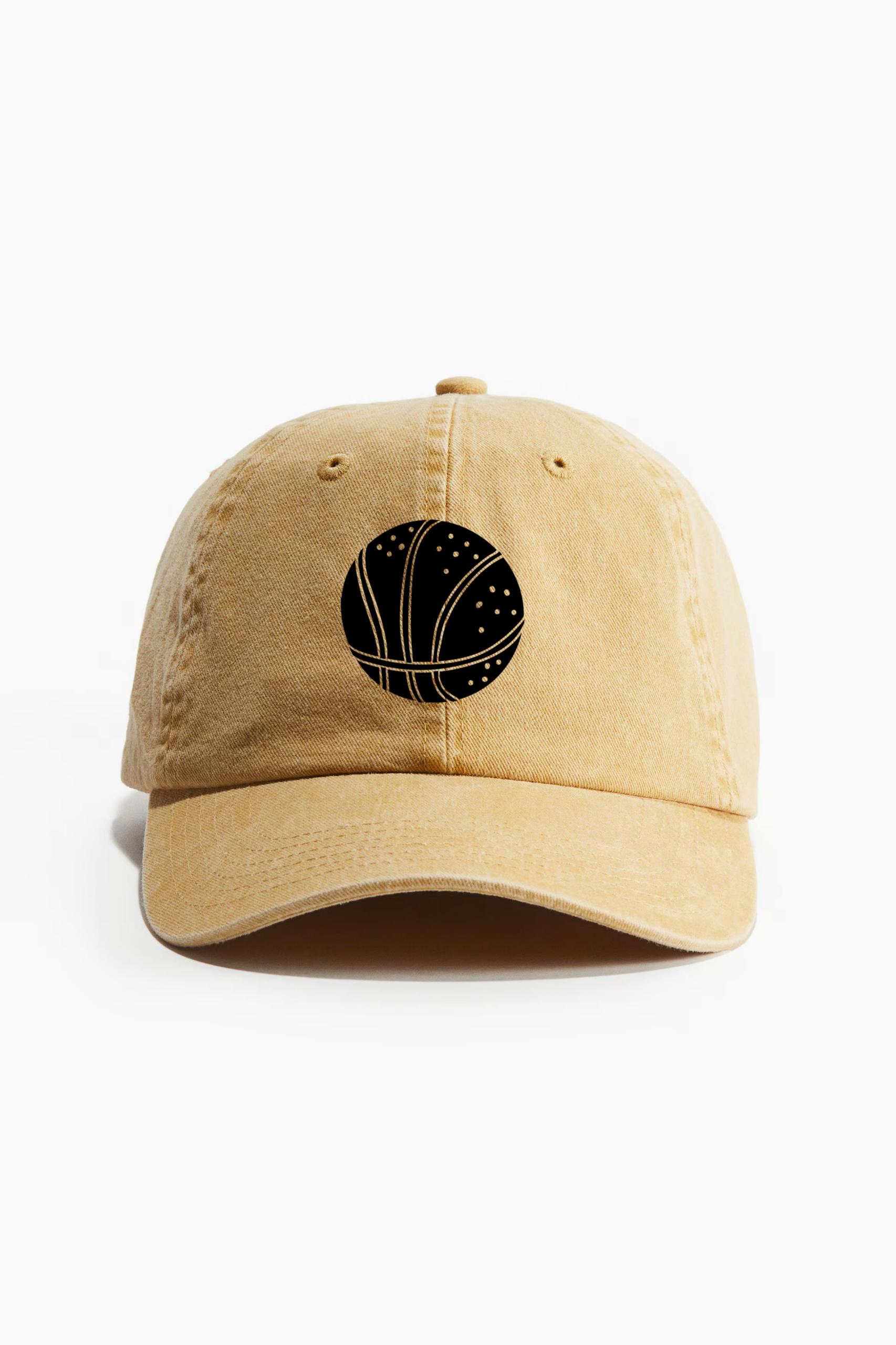 Ball Basketball Black Cotton Twill Cap 