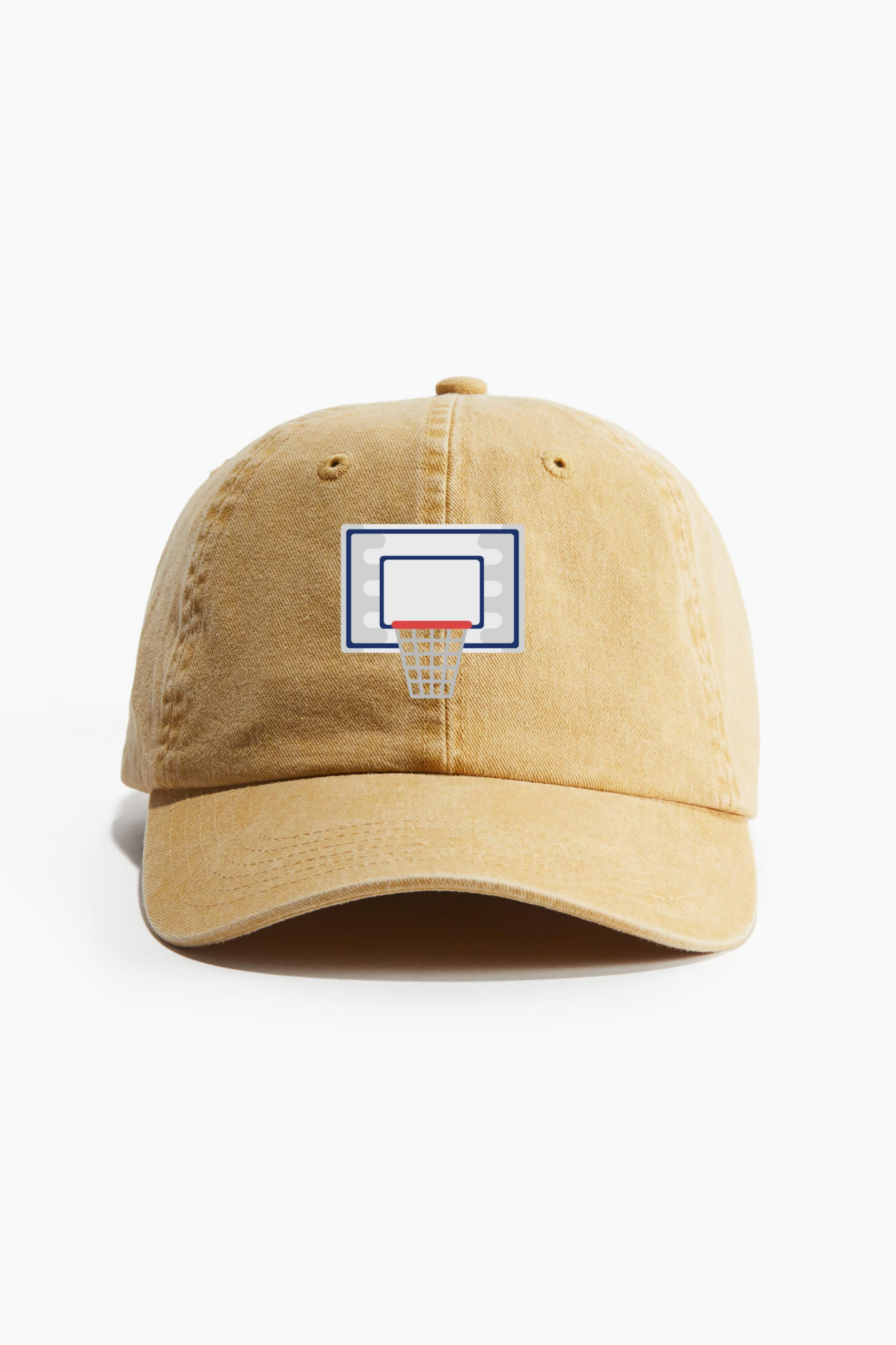 Basketball Basket Flat Cotton Twill Cap 