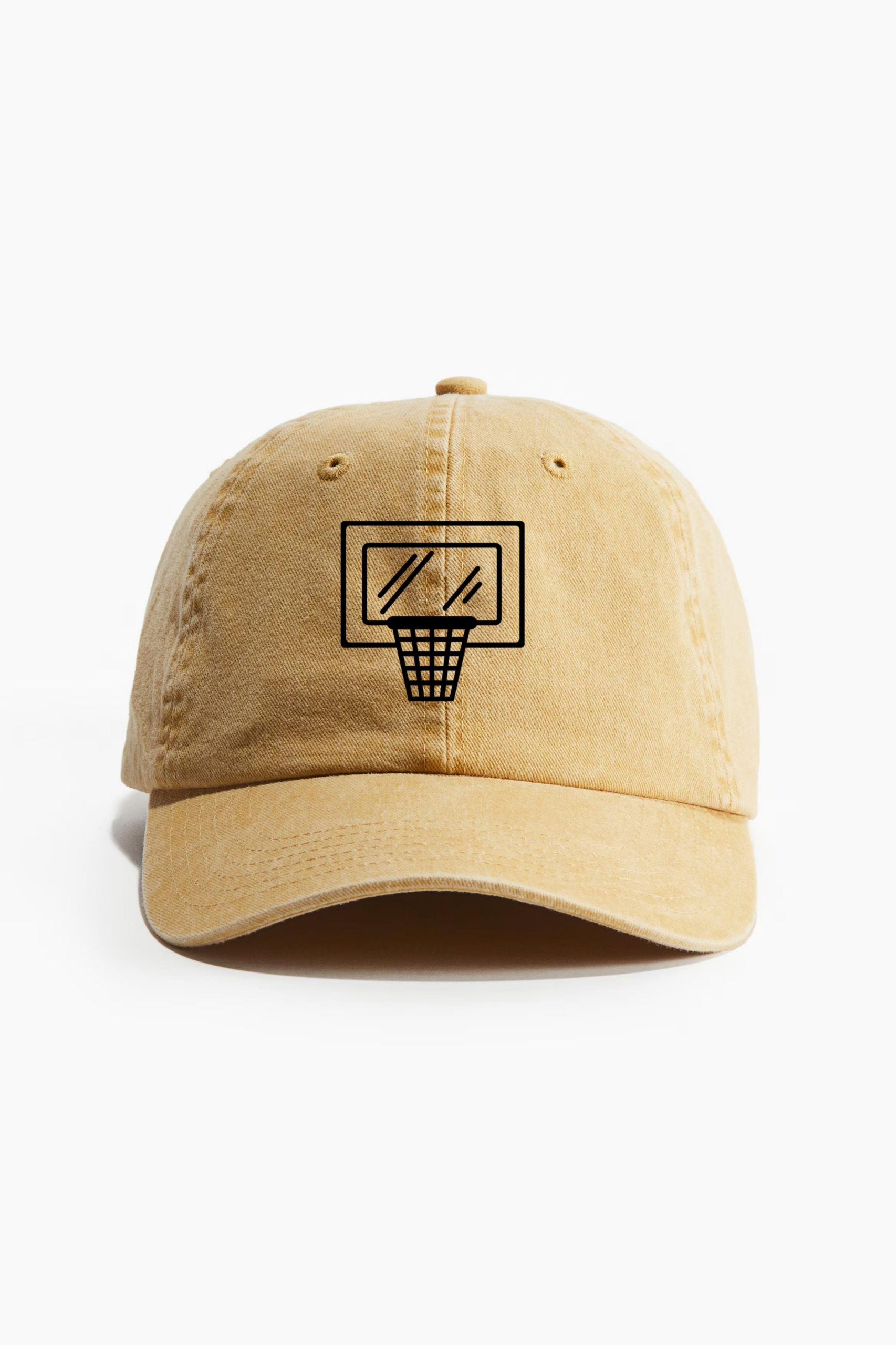 Basketball Basket Stroke Cotton Twill Cap 