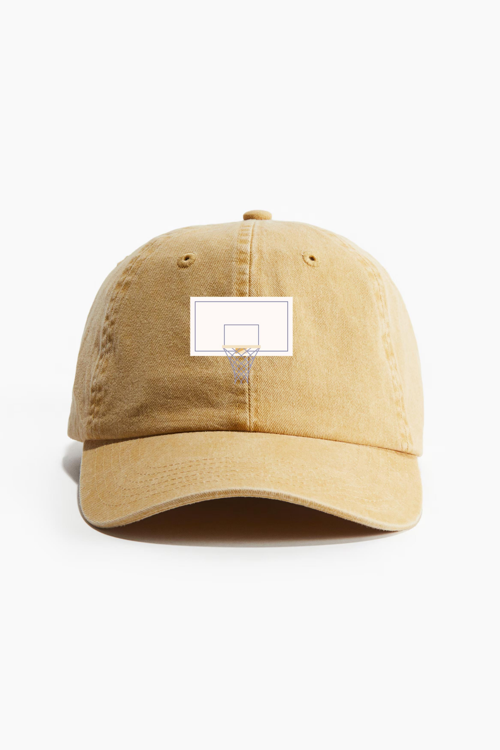 Basketball Hoop Flat Cotton Twill Cap 