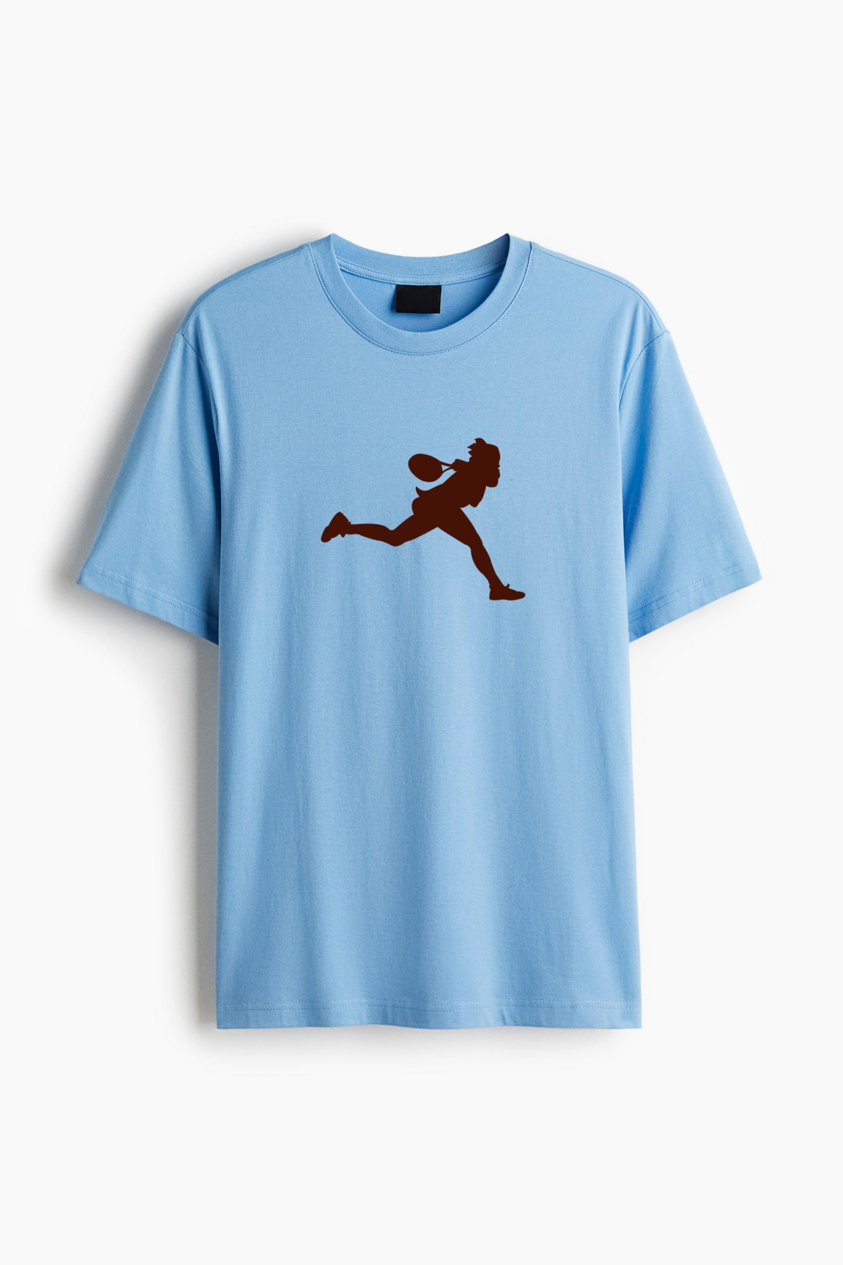 Tennis Shot White Sport Cotton T-Shirt 