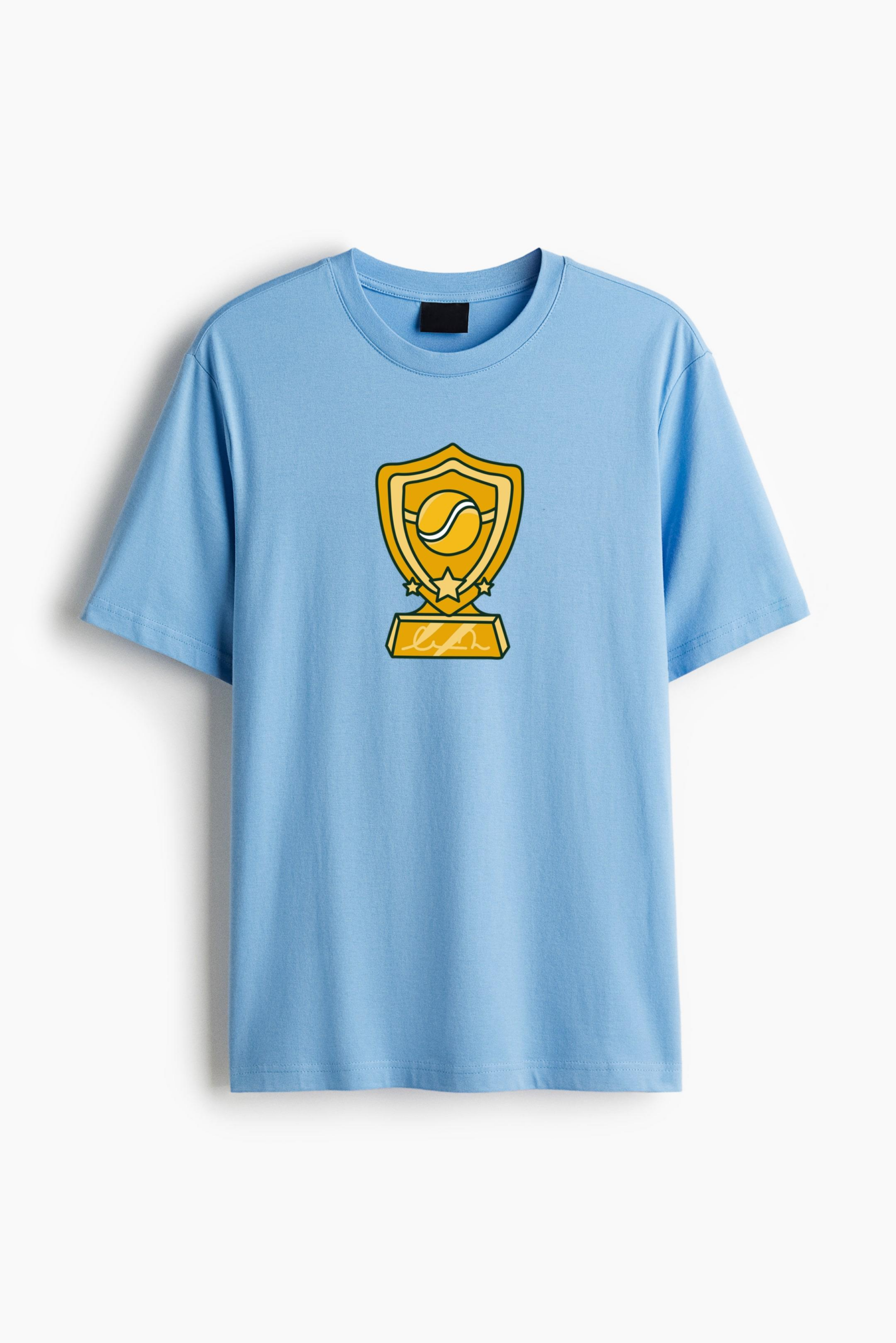 Tennis Trophy Doodle Cotton T-Shirt 