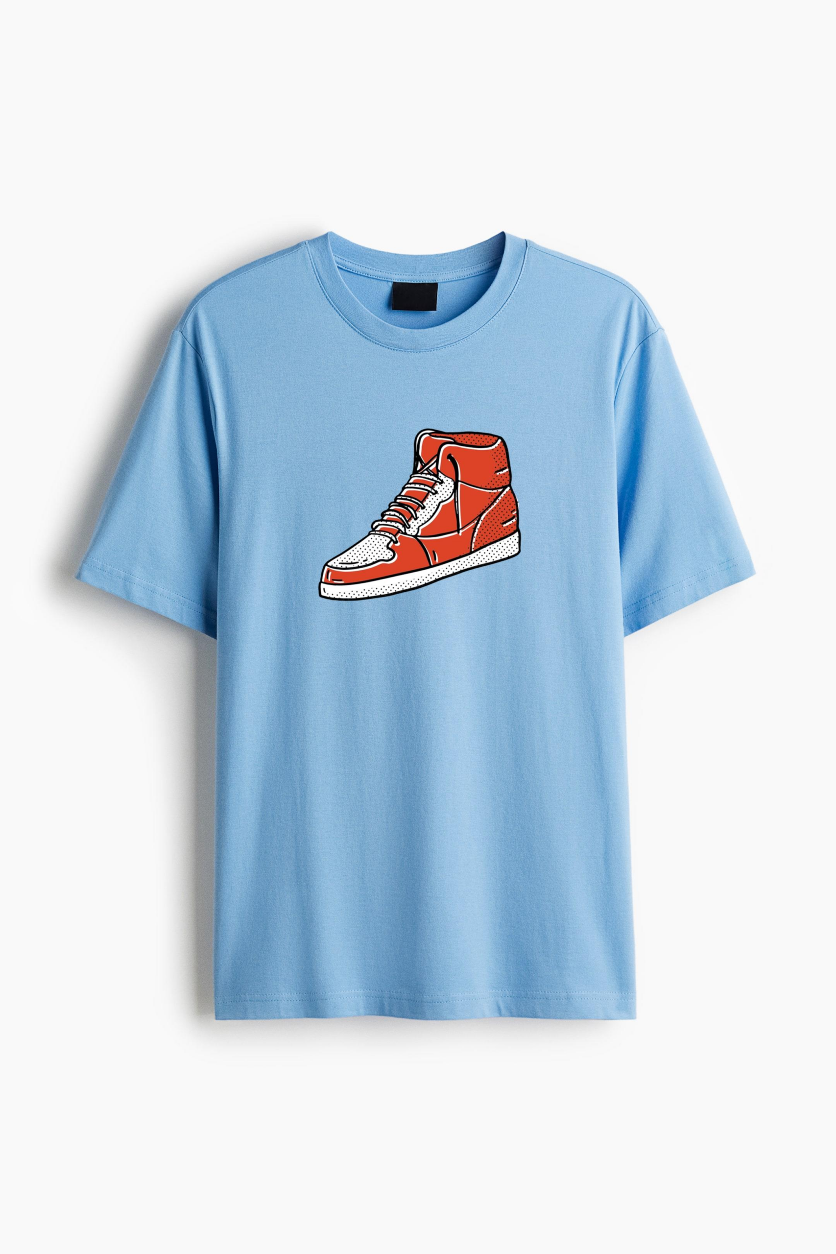 Vintage Sneaker Color Stroke Cotton T-Shirt 