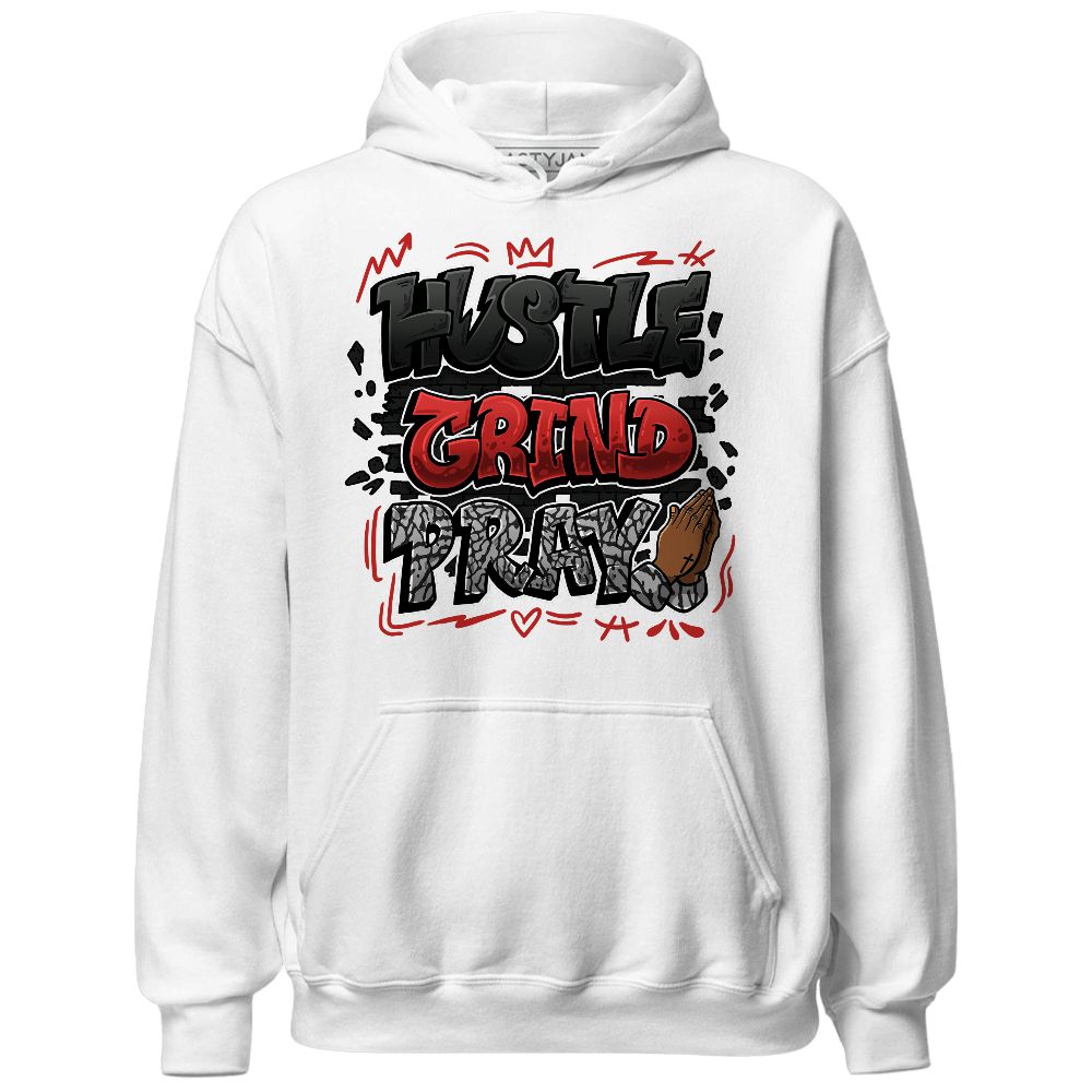 Black Cement 3s NastyJamz Hoodie Match Hustle Grind Pray