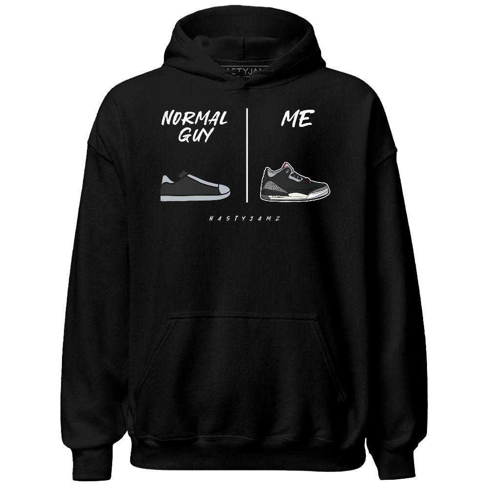 Black Cement 3s NastyJamz Hoodie Match Normal Guy Shoe