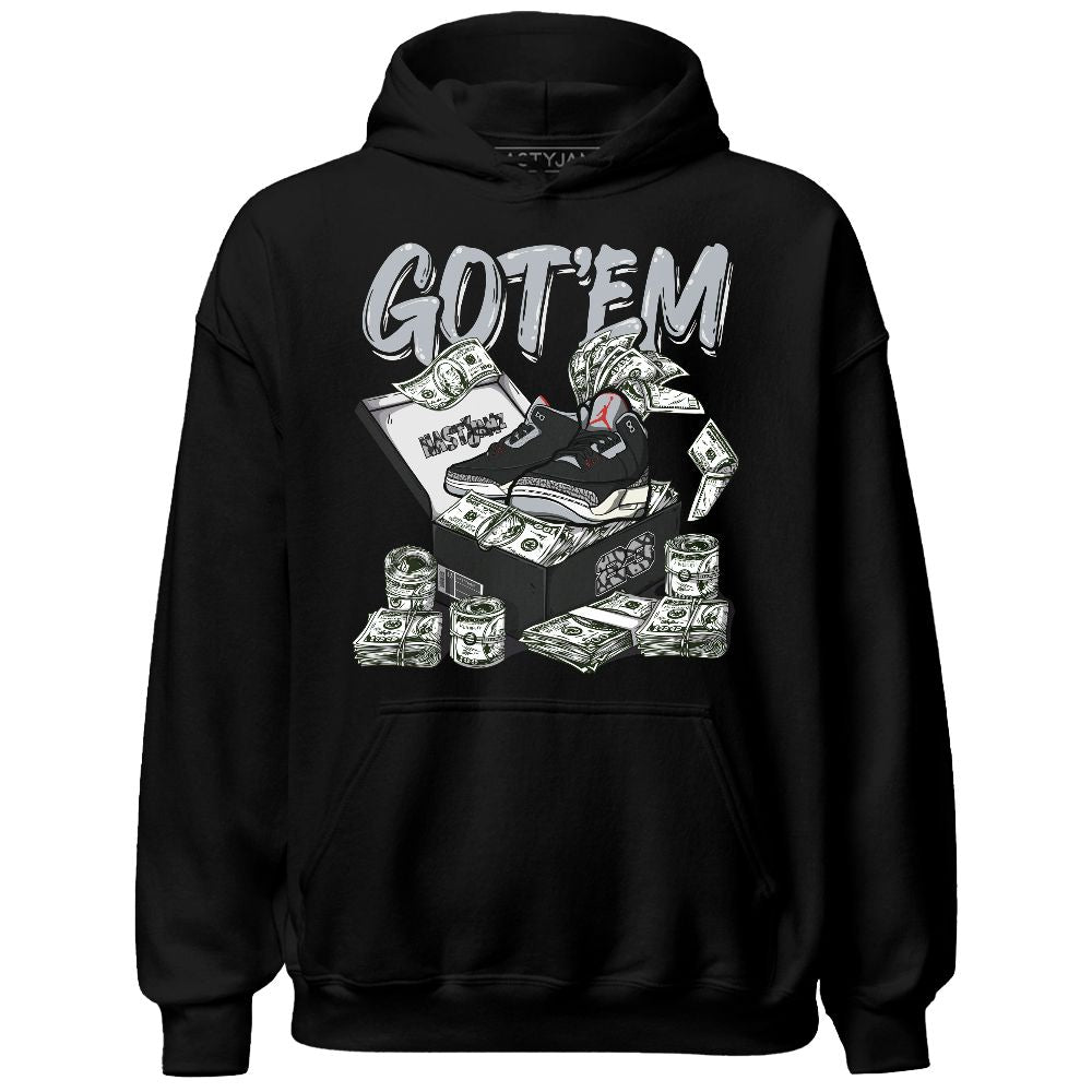 Black Cement 3s NastyJamz Hoodie Match Dollar Sneaker Box