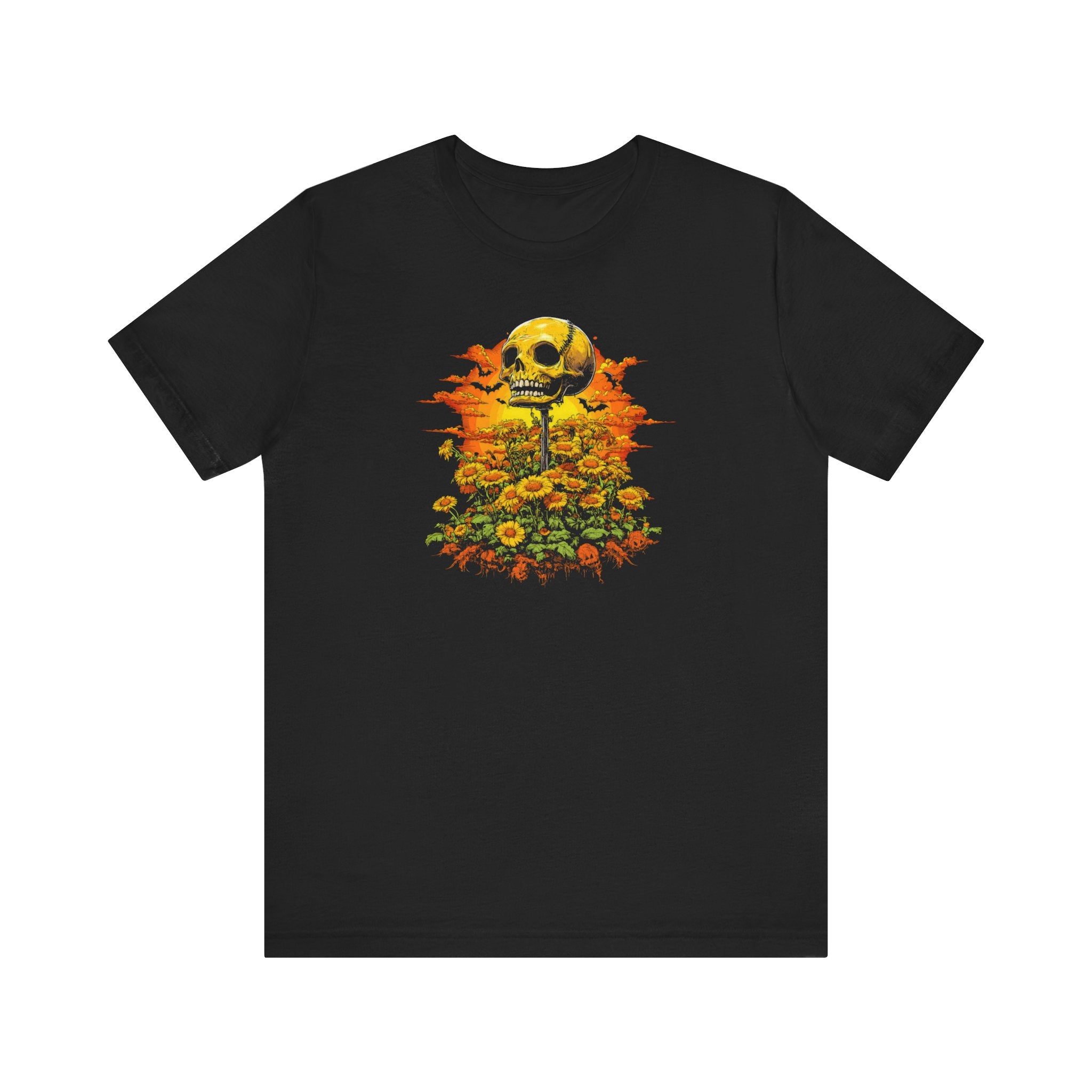 Skull and Sunflower Graphic Tee