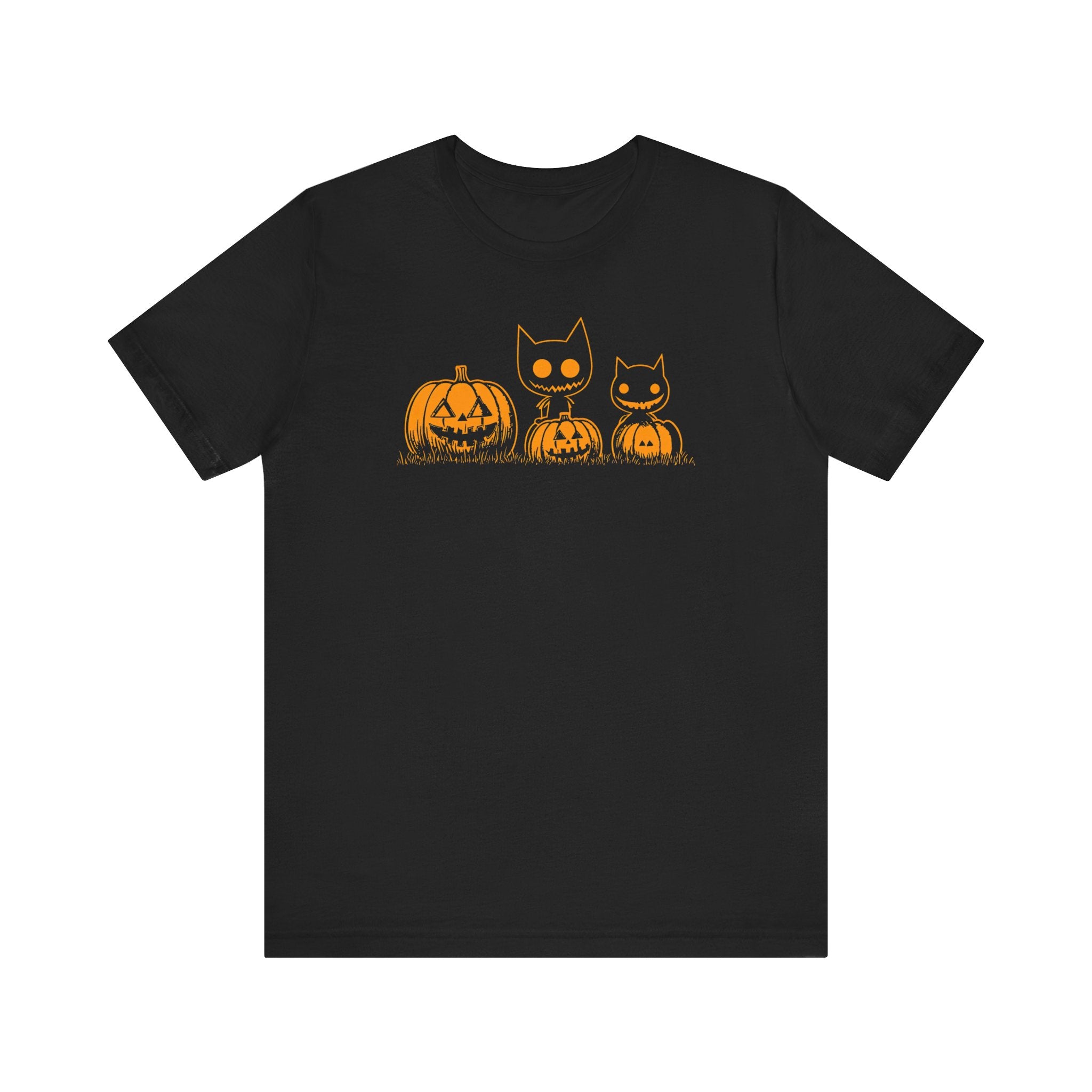 Halloween Cat and Pumpkin T-Shirt