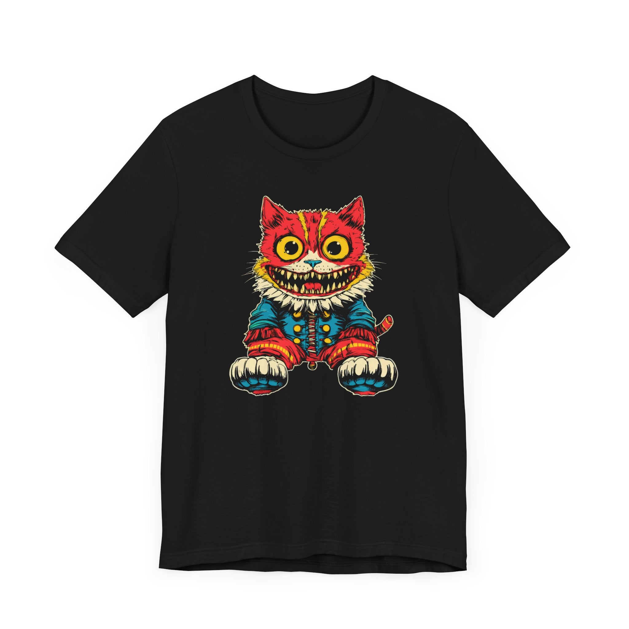 Vintage Creepy Cat Graphic Tee