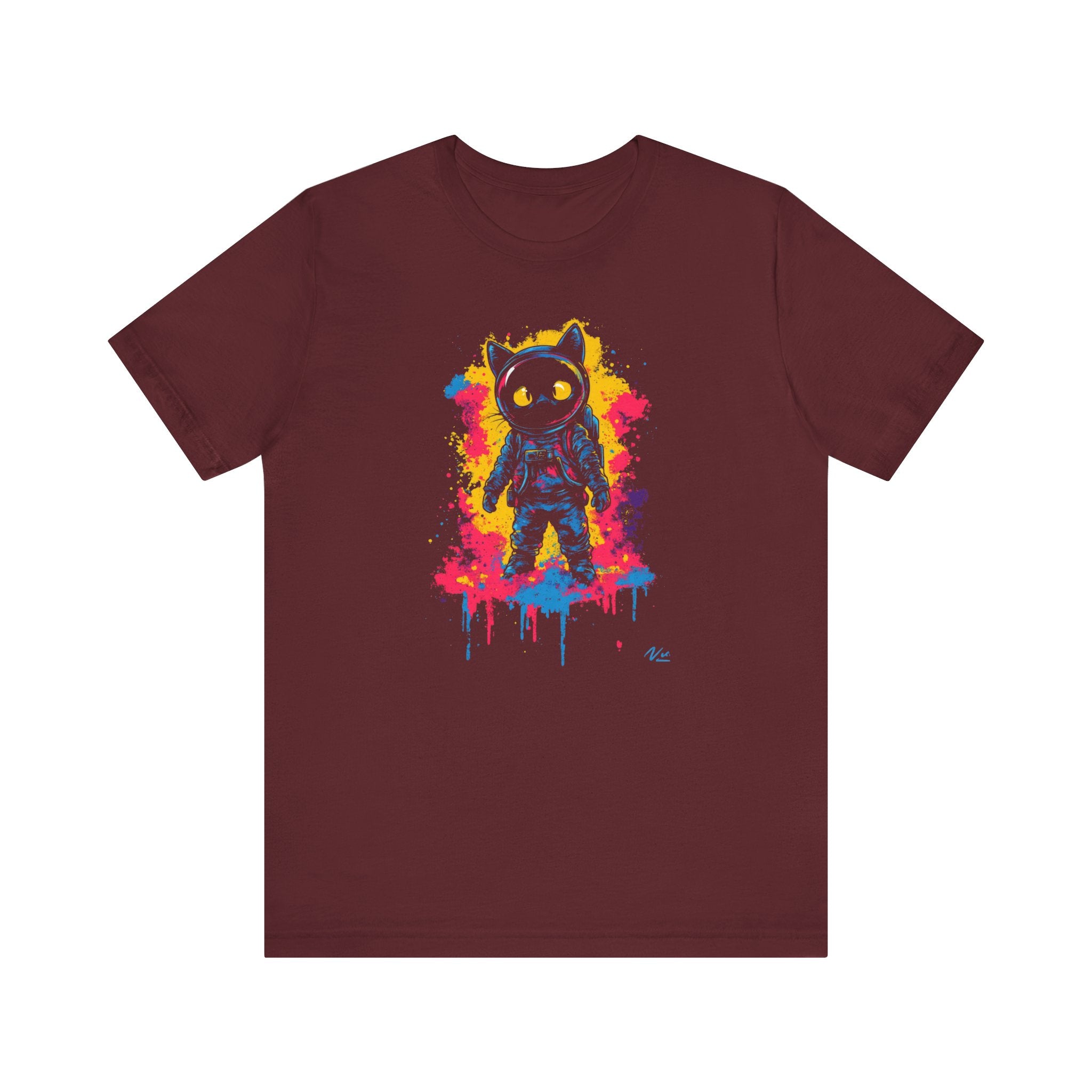 Vibrant Splash Catstronaut T-Shirt