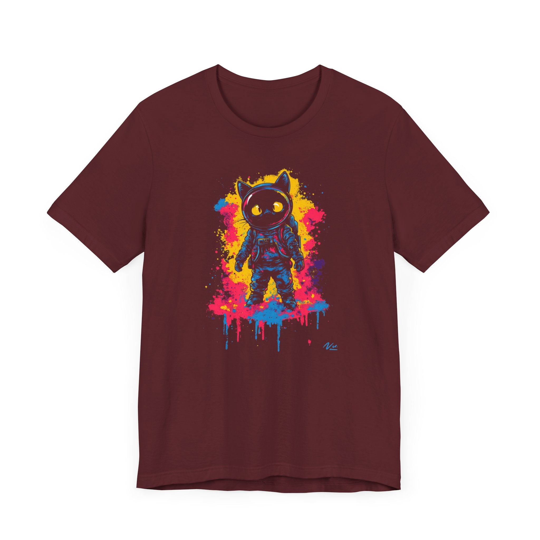 Vibrant Splash Catstronaut T-Shirt