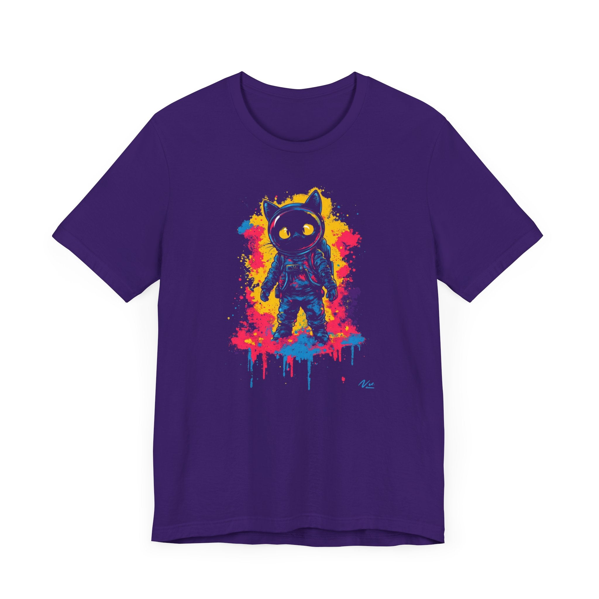 Vibrant Splash Catstronaut T-Shirt