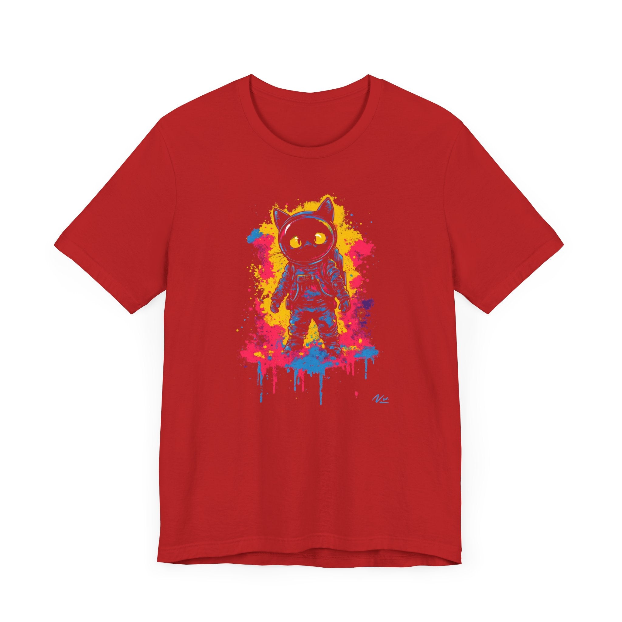 Vibrant Splash Catstronaut T-Shirt