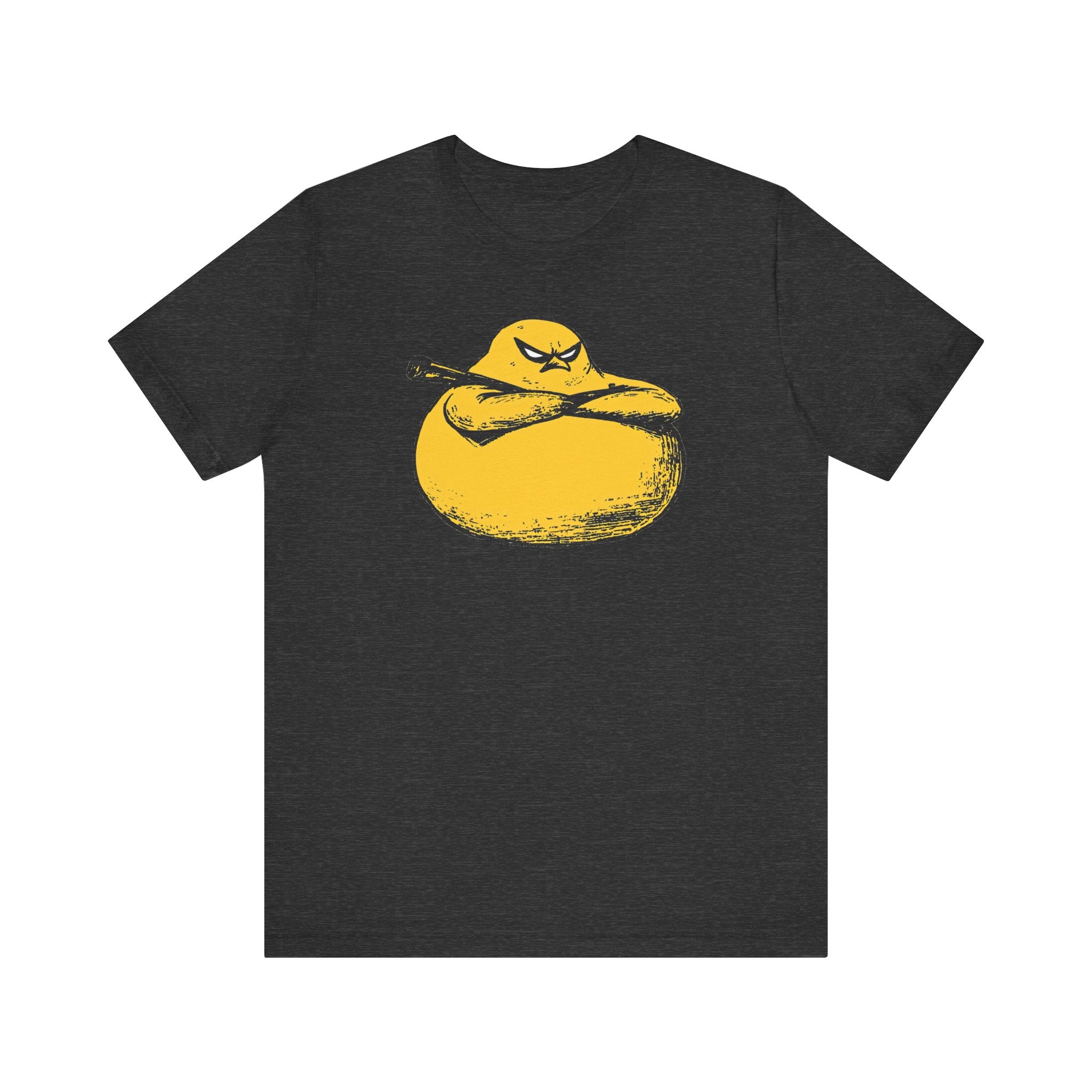 Tough Yellow Chicken Blob with Bat Graphic Tee