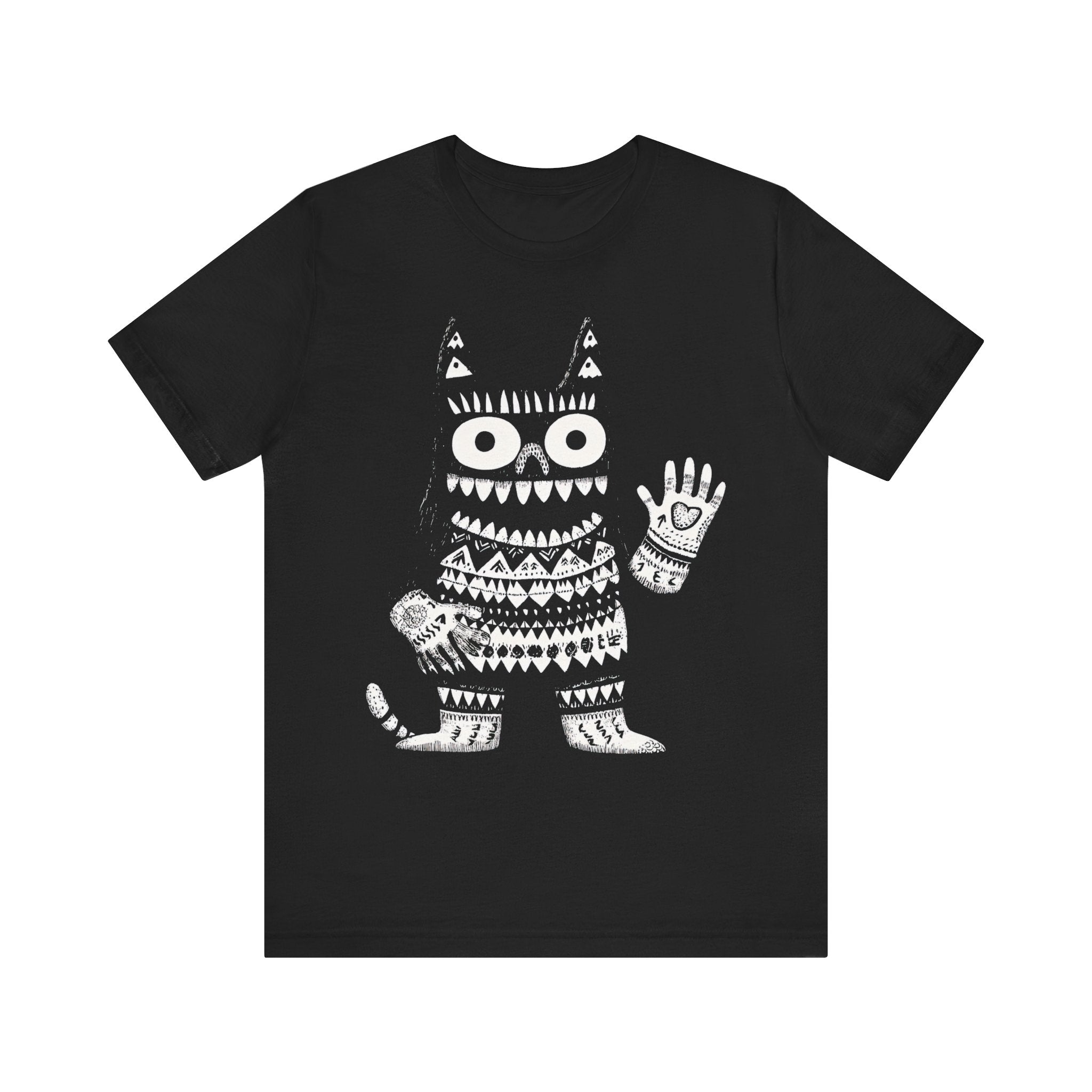Tribal Pattern Cat Graphic Tee