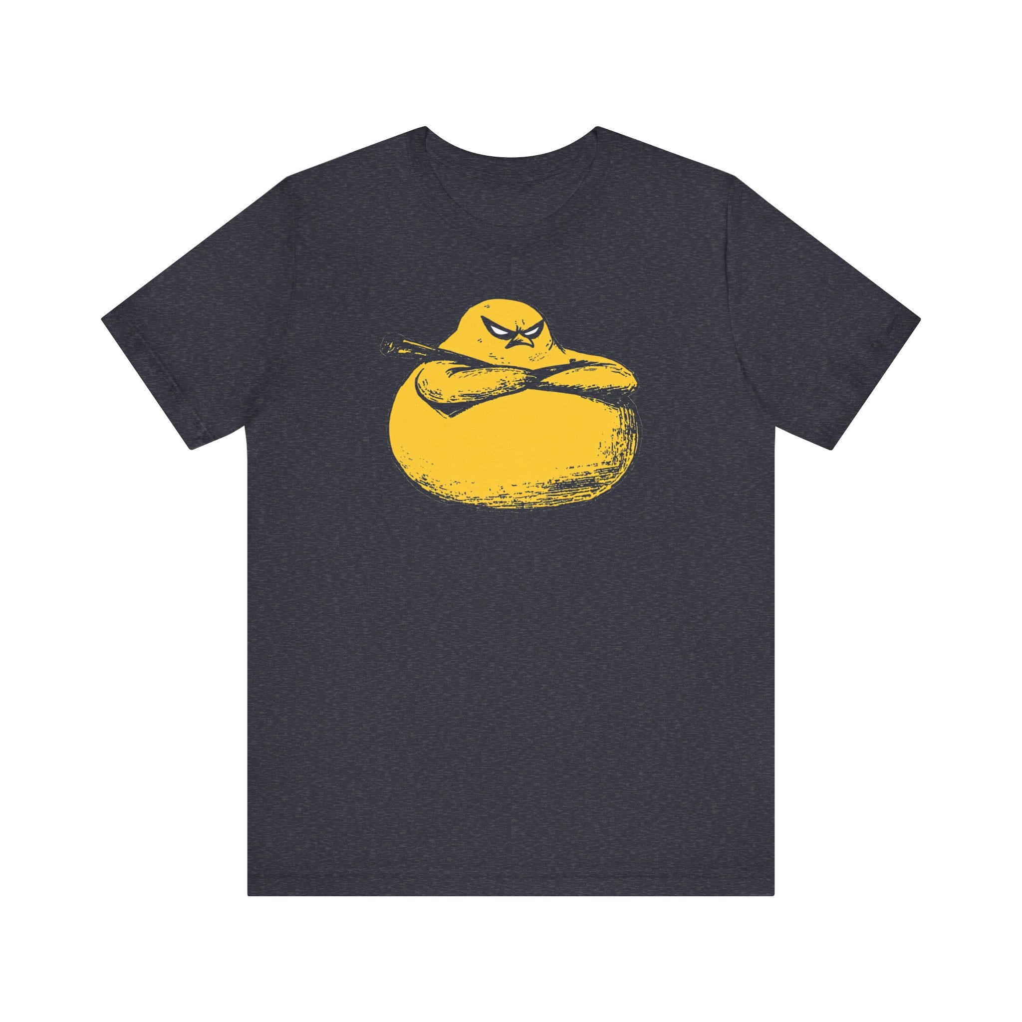 Tough Yellow Chicken Blob with Bat Graphic Tee