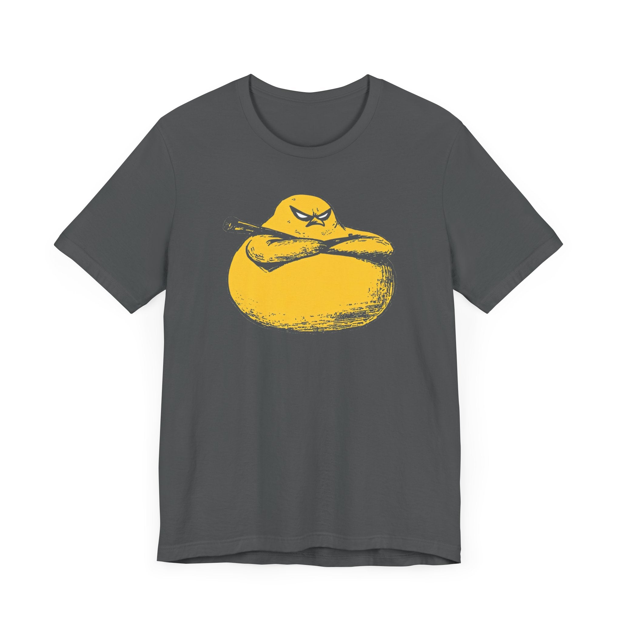 Tough Yellow Chicken Blob with Bat Graphic Tee