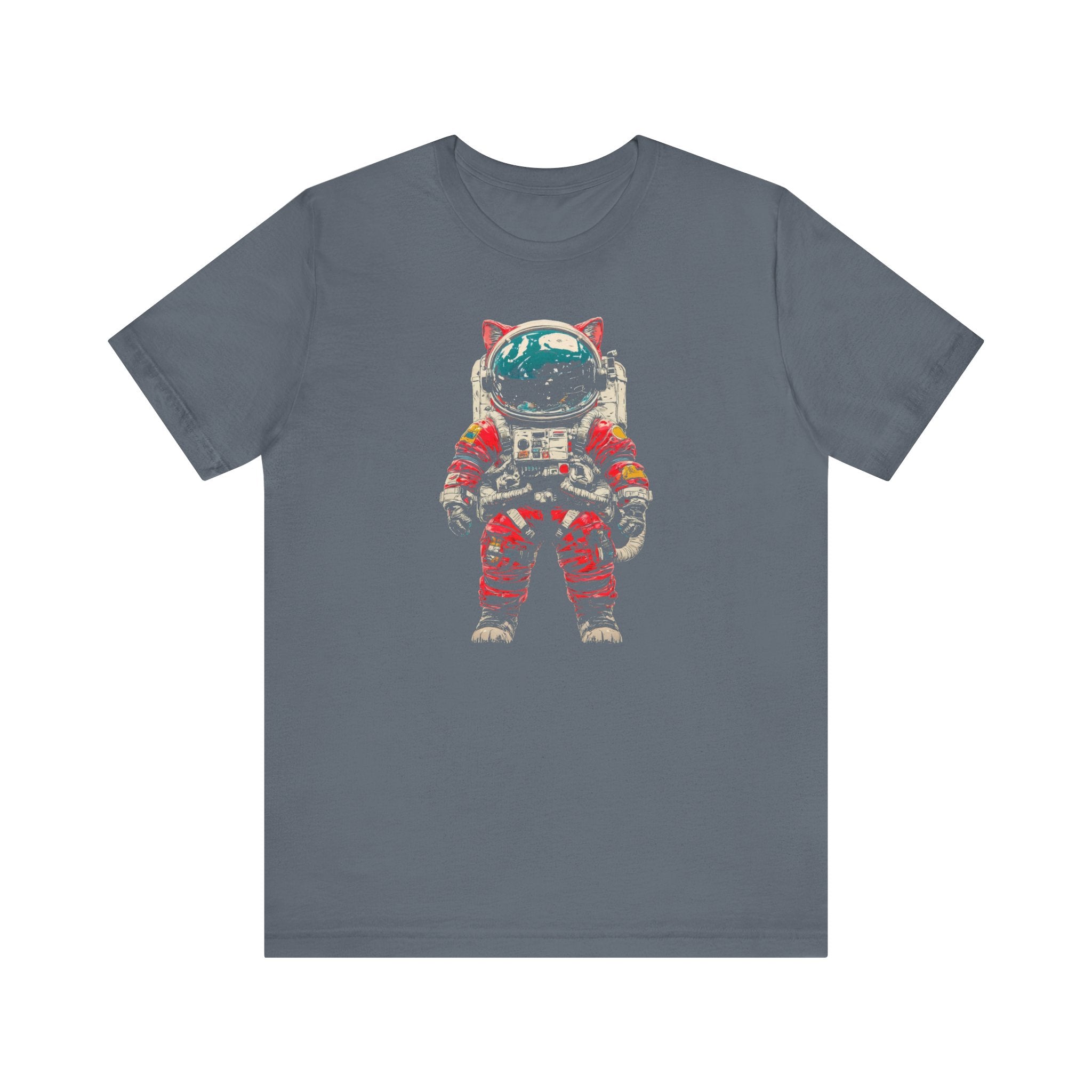 Helmeted Cat Astronaut Graphic Tee