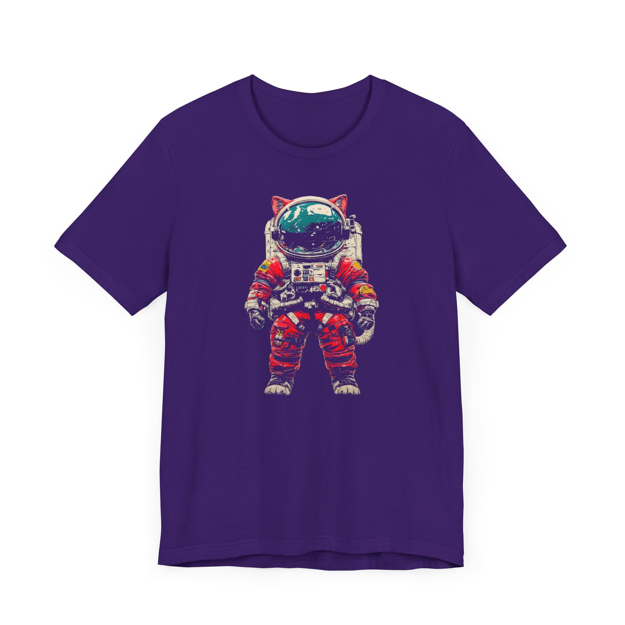 Helmeted Cat Astronaut Graphic Tee