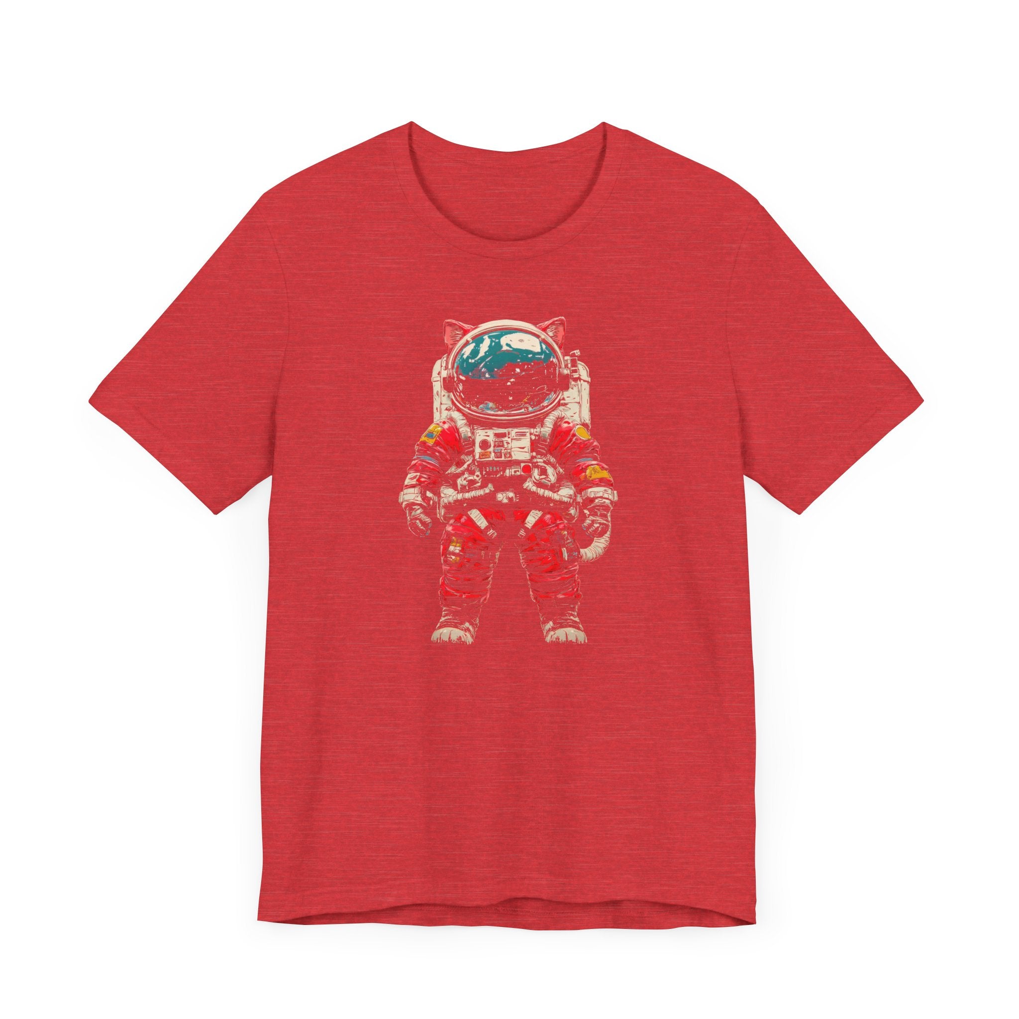 Helmeted Cat Astronaut Graphic Tee