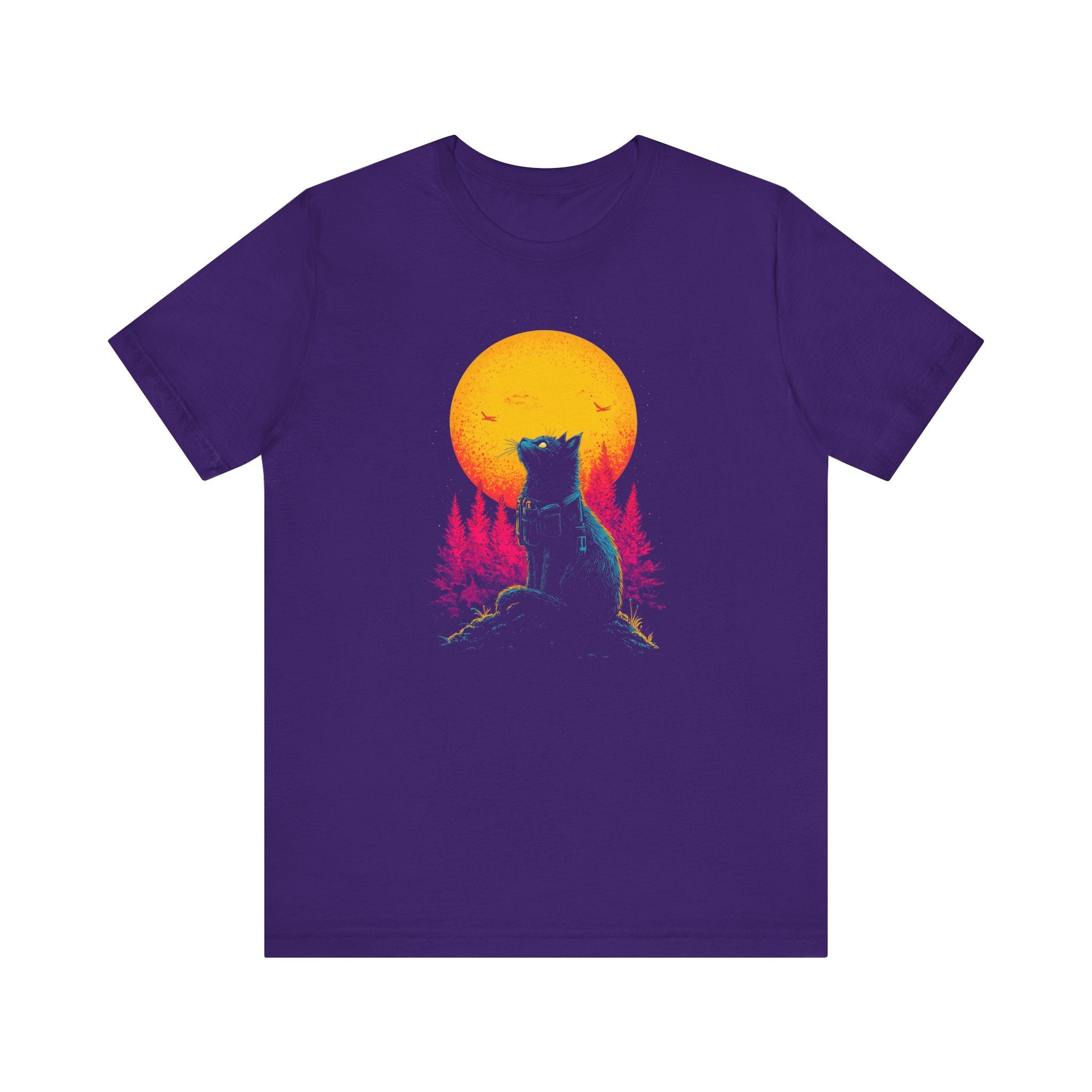 Moonlit Adventure Cat T-Shirt
