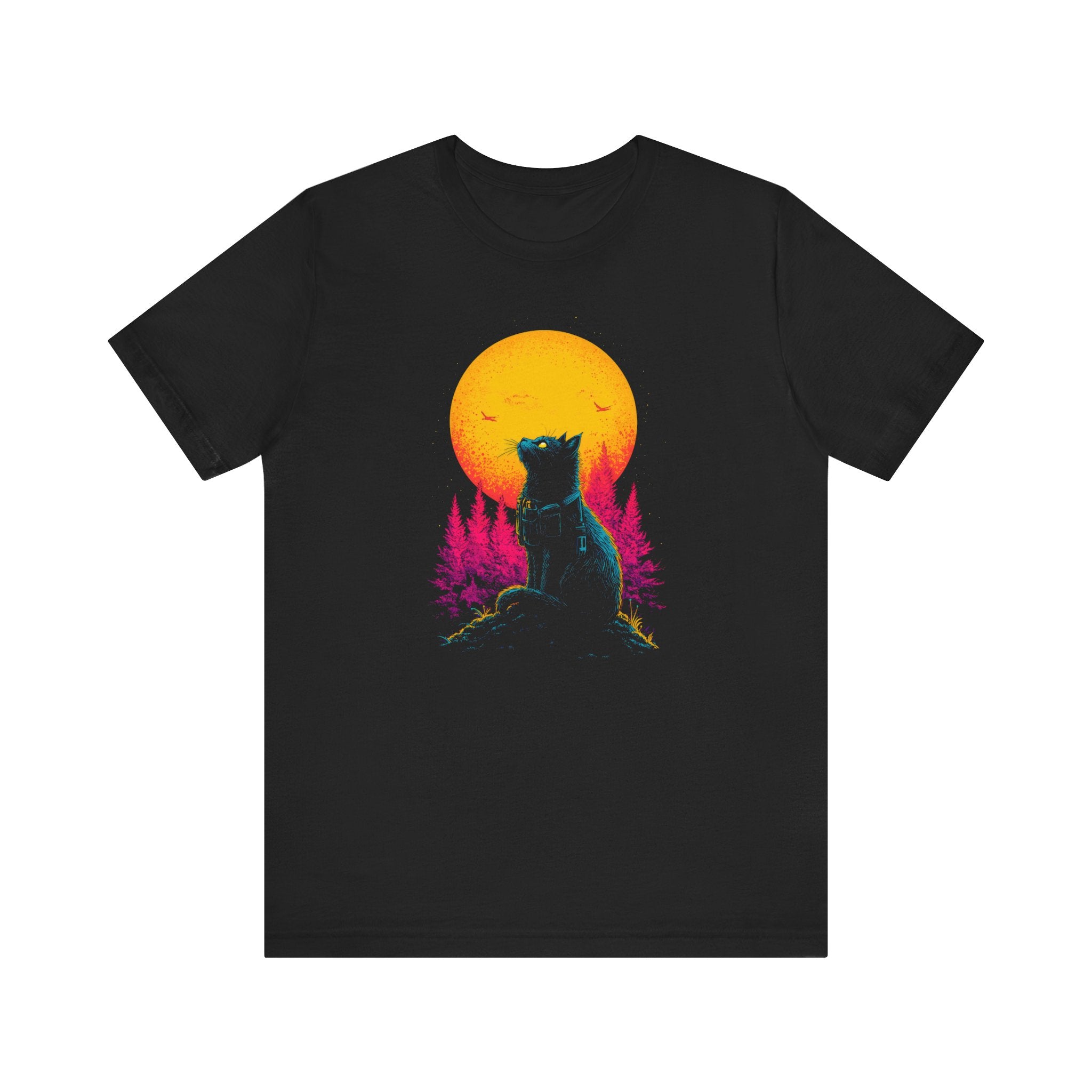 Moonlit Adventure Cat T-Shirt