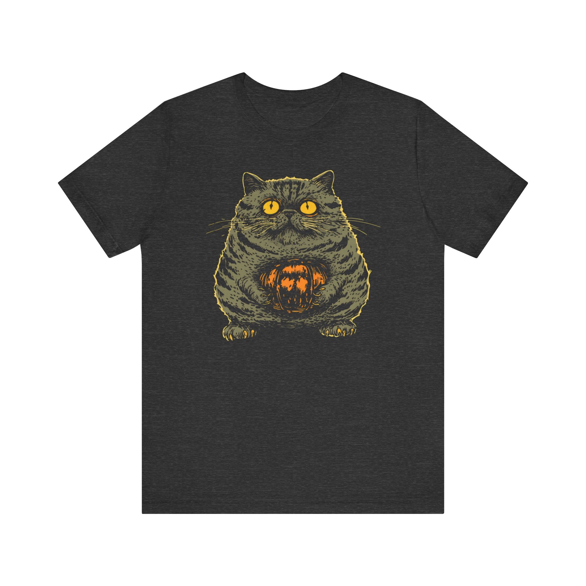 Halloween Cat with Pumpkin T-Shirt Funny Spooky Design
