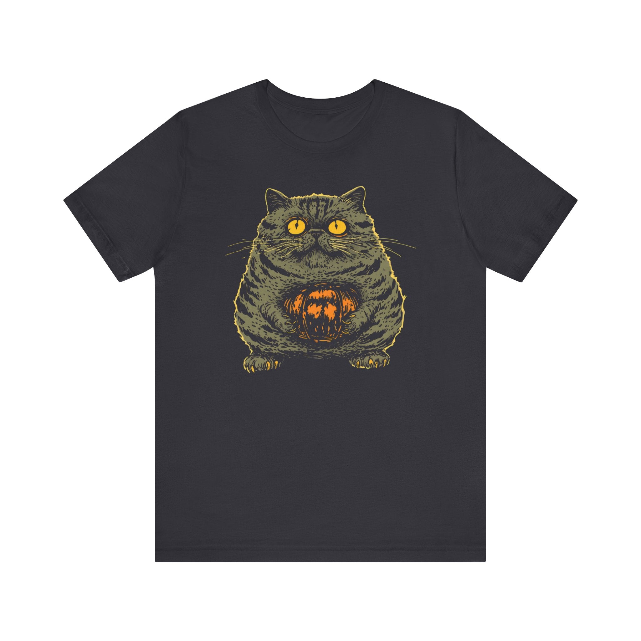 Halloween Cat with Pumpkin T-Shirt Funny Spooky Design