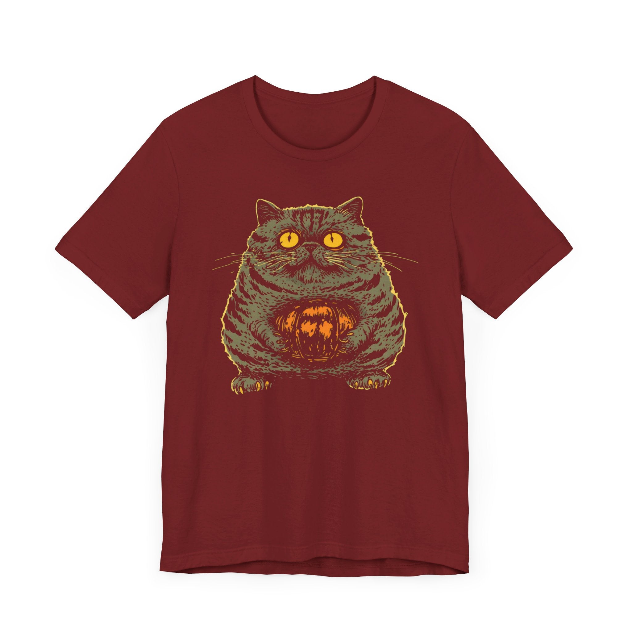 Halloween Cat with Pumpkin T-Shirt Funny Spooky Design