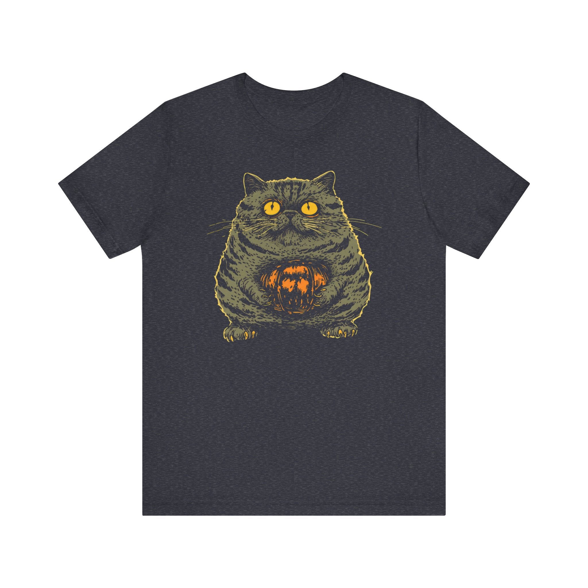 Halloween Cat with Pumpkin T-Shirt Funny Spooky Design