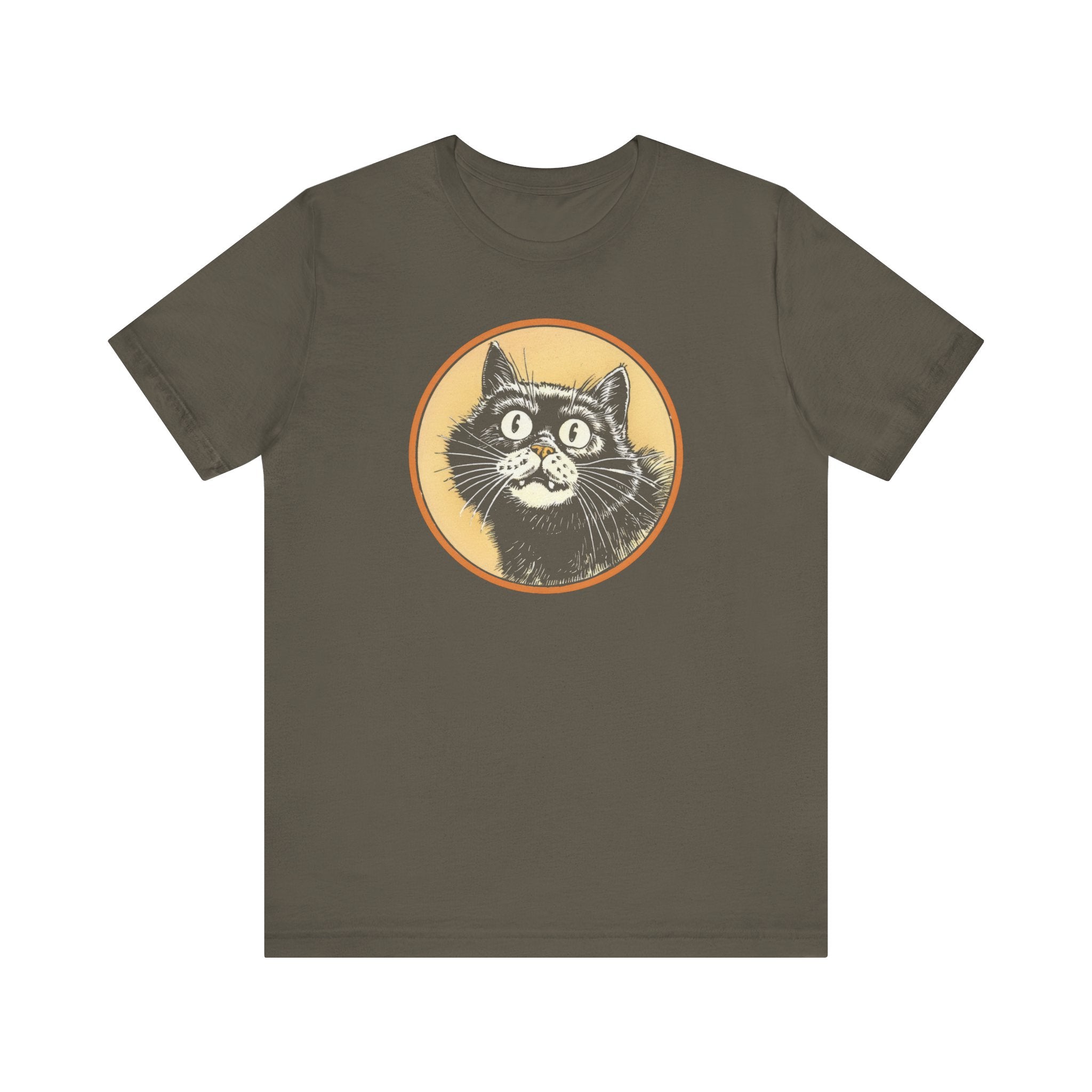 Happy Cat Graphic Tee – Vintage Style Cat Lover Shirt