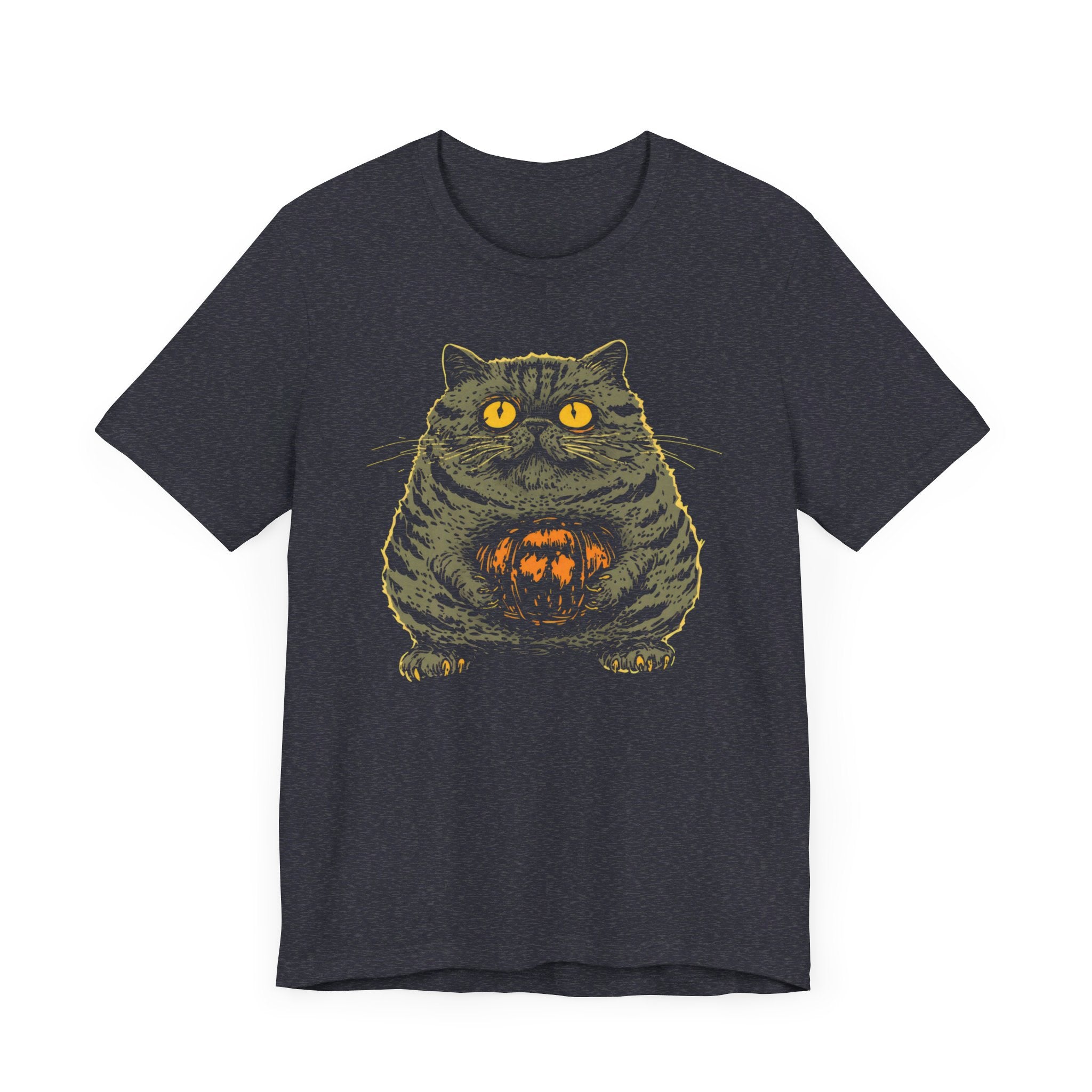 Halloween Cat with Pumpkin T-Shirt Funny Spooky Design