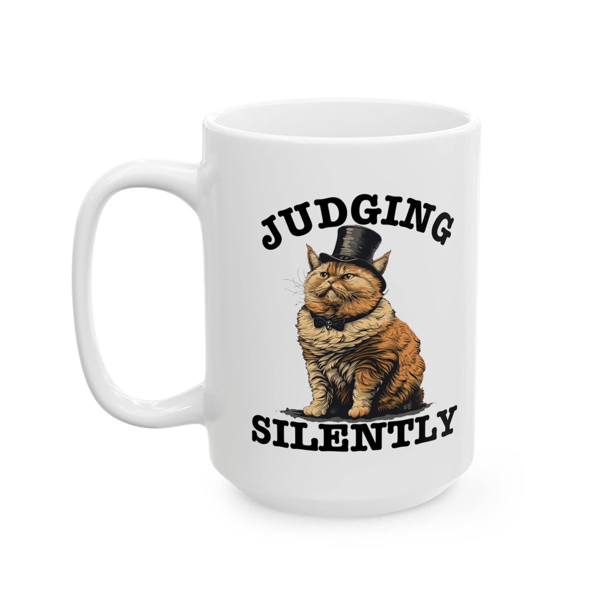 Judging Silently Cat Mug