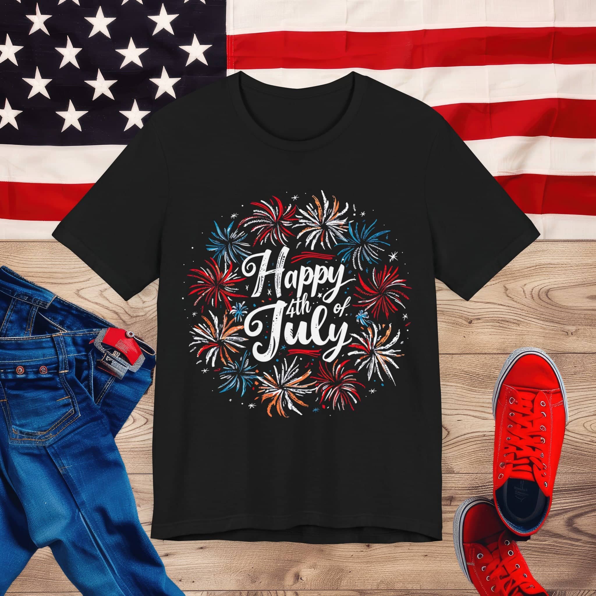 Happy 4th of July Fireworks Tee